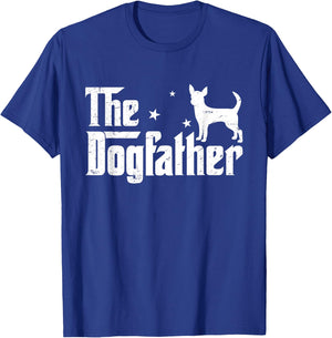 Funny Chihuahua Dogfather Distressed Father's Day T-Shirt - T-Shirt | Royal