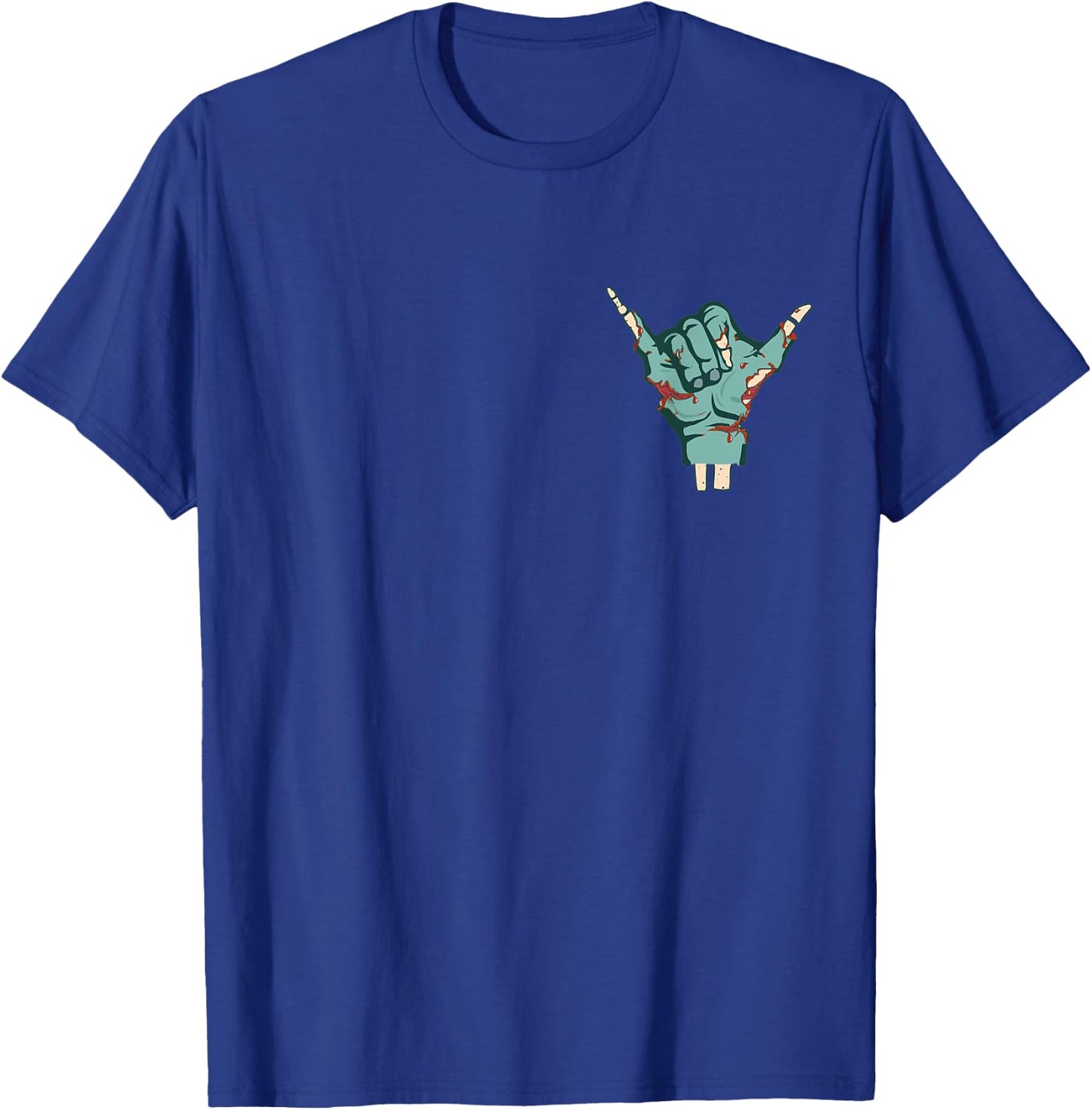 Shaka Skeleton Zombie Hand Spooky Halloween Costume Surfers T-Shirt - T-Shirt | Royal