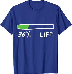 Nas Daily 36% Life T-Shirt - T-Shirt | Royal
