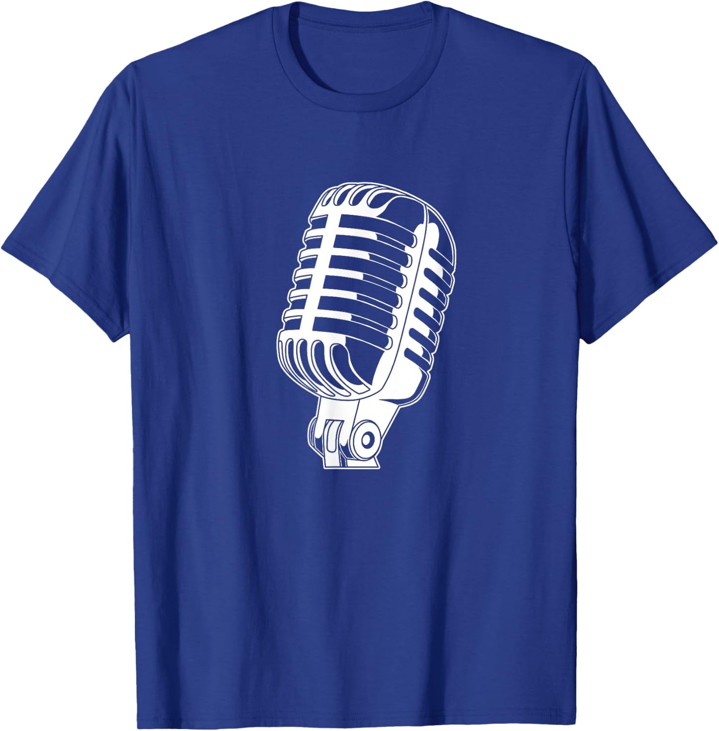 Retro Vintage Music Singer Oldschool Microphone T-Shirt - T-Shirt | Royal