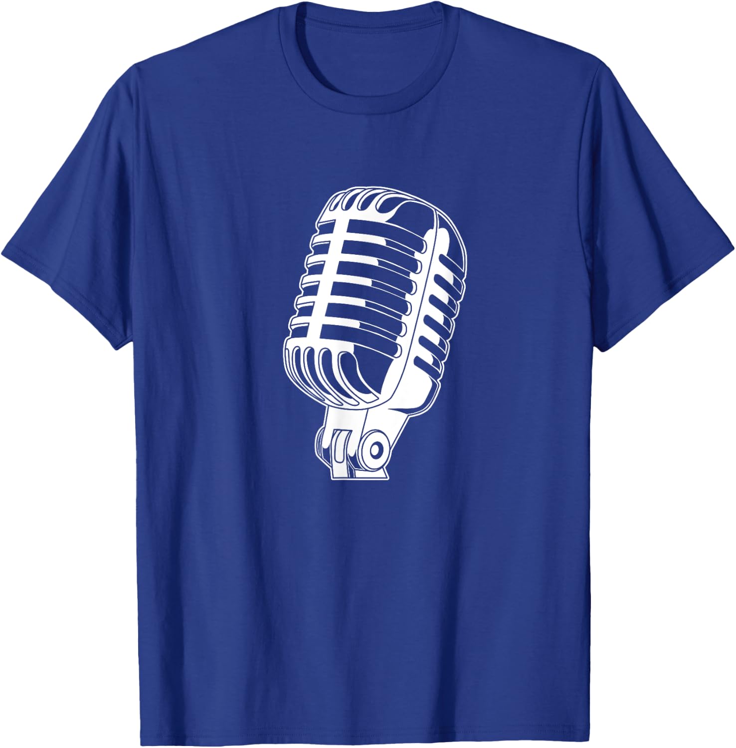 Retro Vintage Music Singer Oldschool Microphone T-Shirt - T-Shirt | Royal