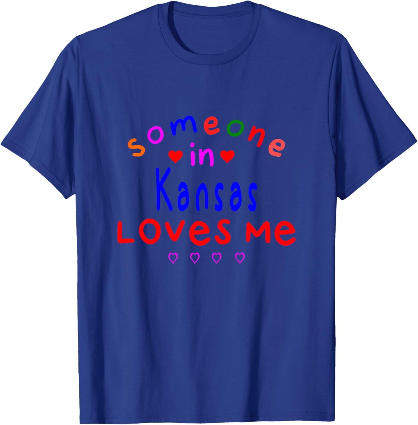 Someone in Kansas Loves Me Kids Boys Girls T-Shirt - T-Shirt | Royal
