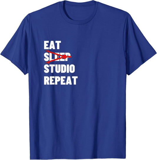 Eat Sleep Studio Repeat - Funny Architecture Gift T-Shirt - T-Shirt | Royal