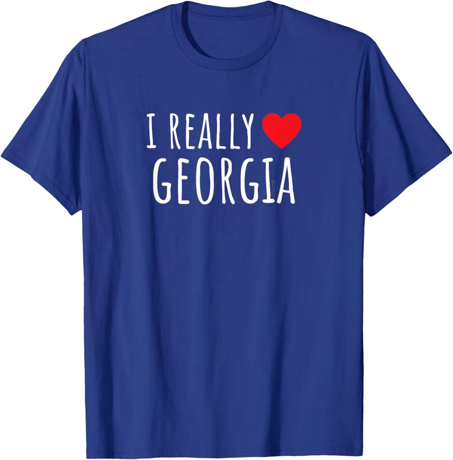 I REALLY LOVE (HEART) GEORGIA Funny US State T-Shirt - T-Shirt | Royal