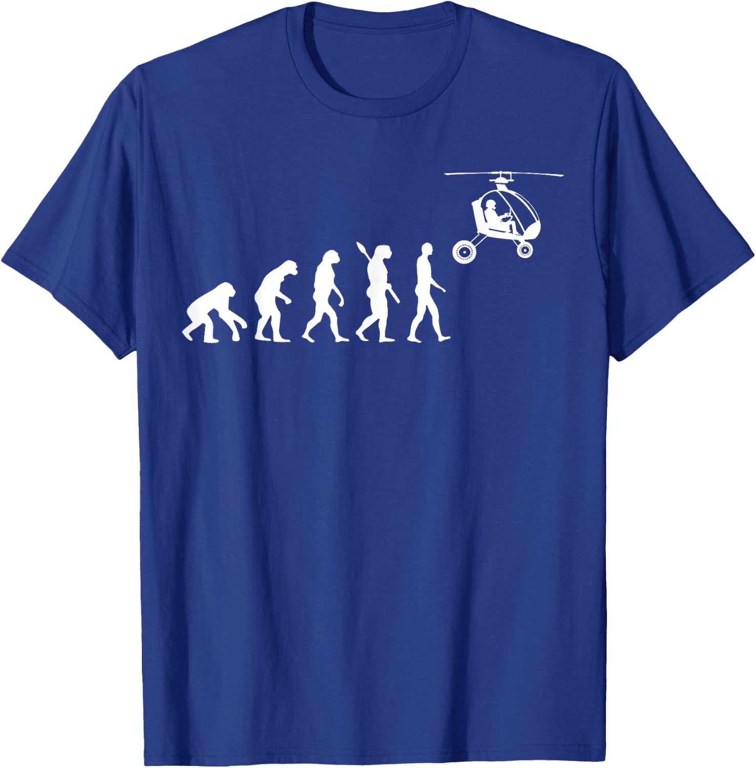 Gyrocopter Aviation Evolution Gyrocopter Pilot Autogyro T-Shirt - T-Shirt | Royal