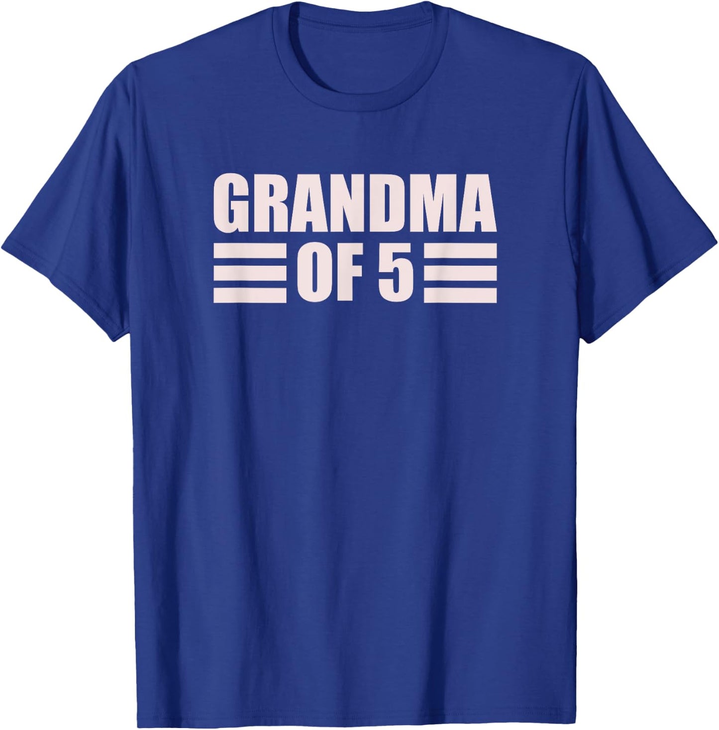 Grandma 5 Grandkids 5th Time Cubed Grandma Of Five T-Shirt - T-Shirt | Royal