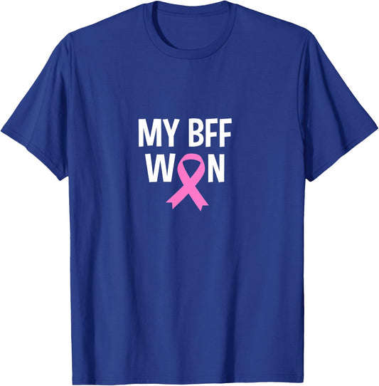 My BFF Friend Won Breast Cancer Awareness Survivor Graphic T-Shirt - T-Shirt | Royal