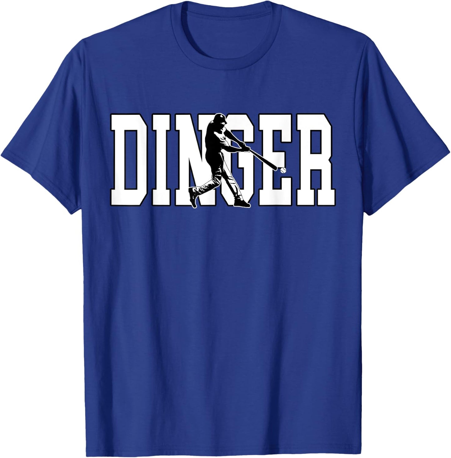 Dinger Get Out Ball Baseball Home Run Bomb Squad Hitter T-Shirt - T-Shirt | Royal