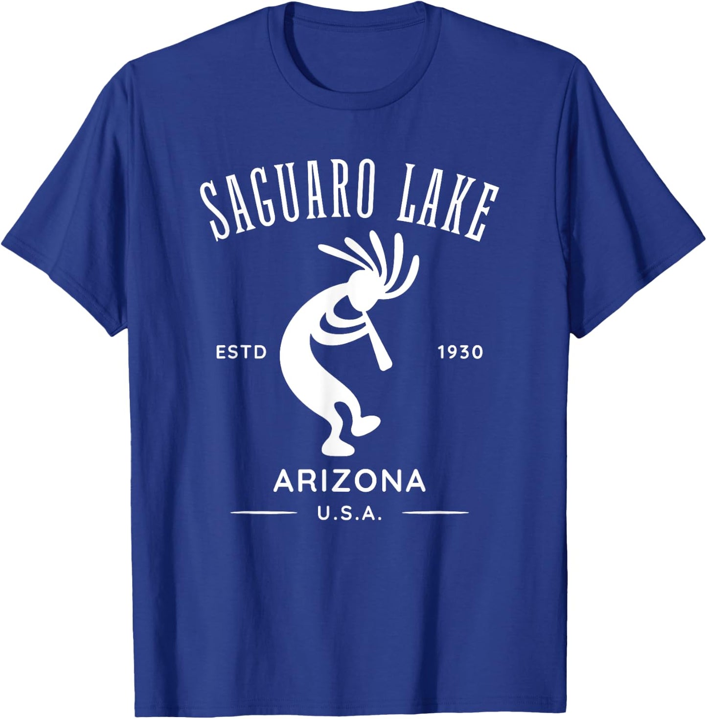 Saguaro Lake Arizona Dancing Kokopelli Design T-Shirt - T-Shirt | Royal