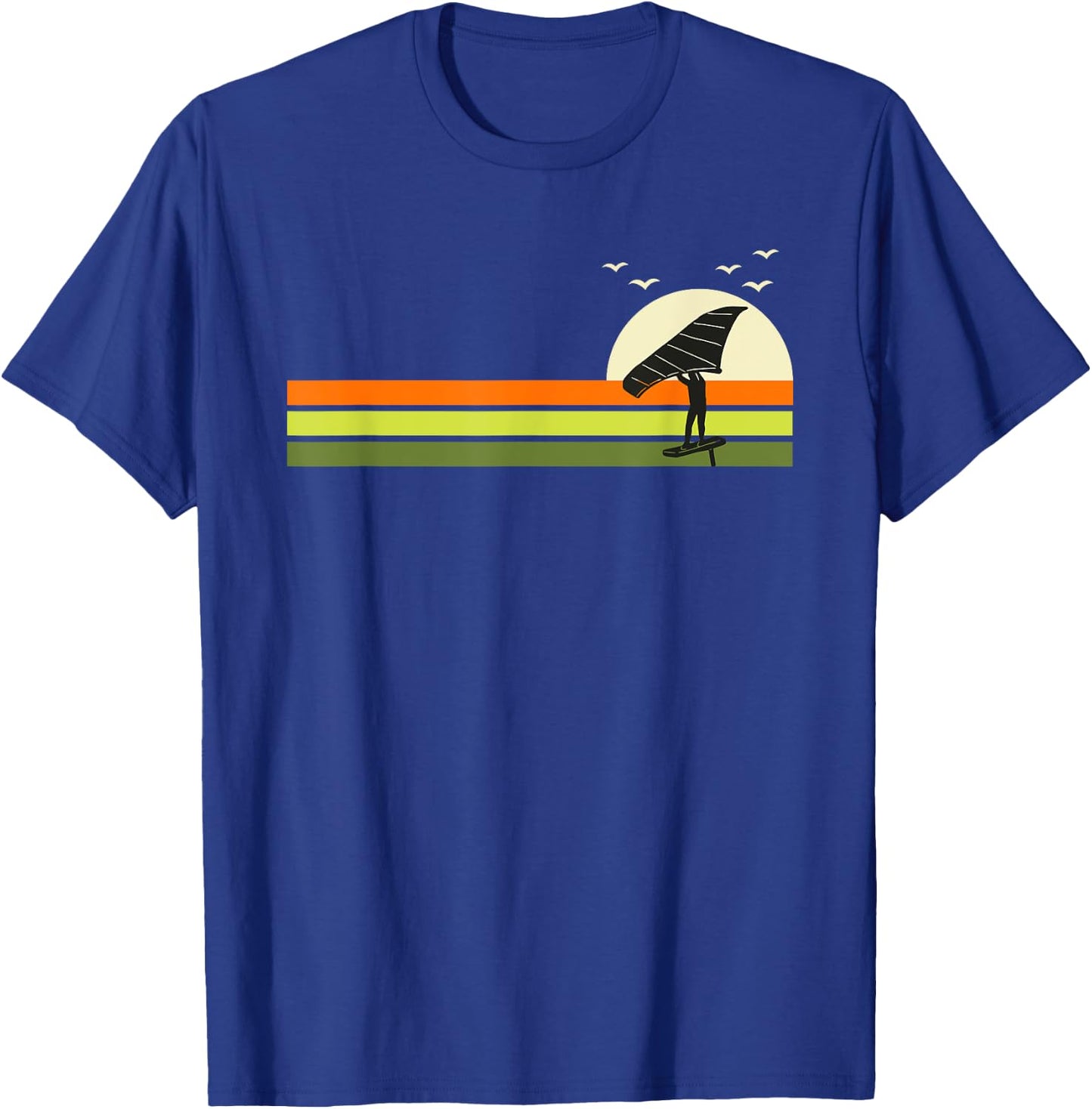 Wing Surf Retro Wing Foil Wingfoil T-Shirt - T-Shirt | Royal