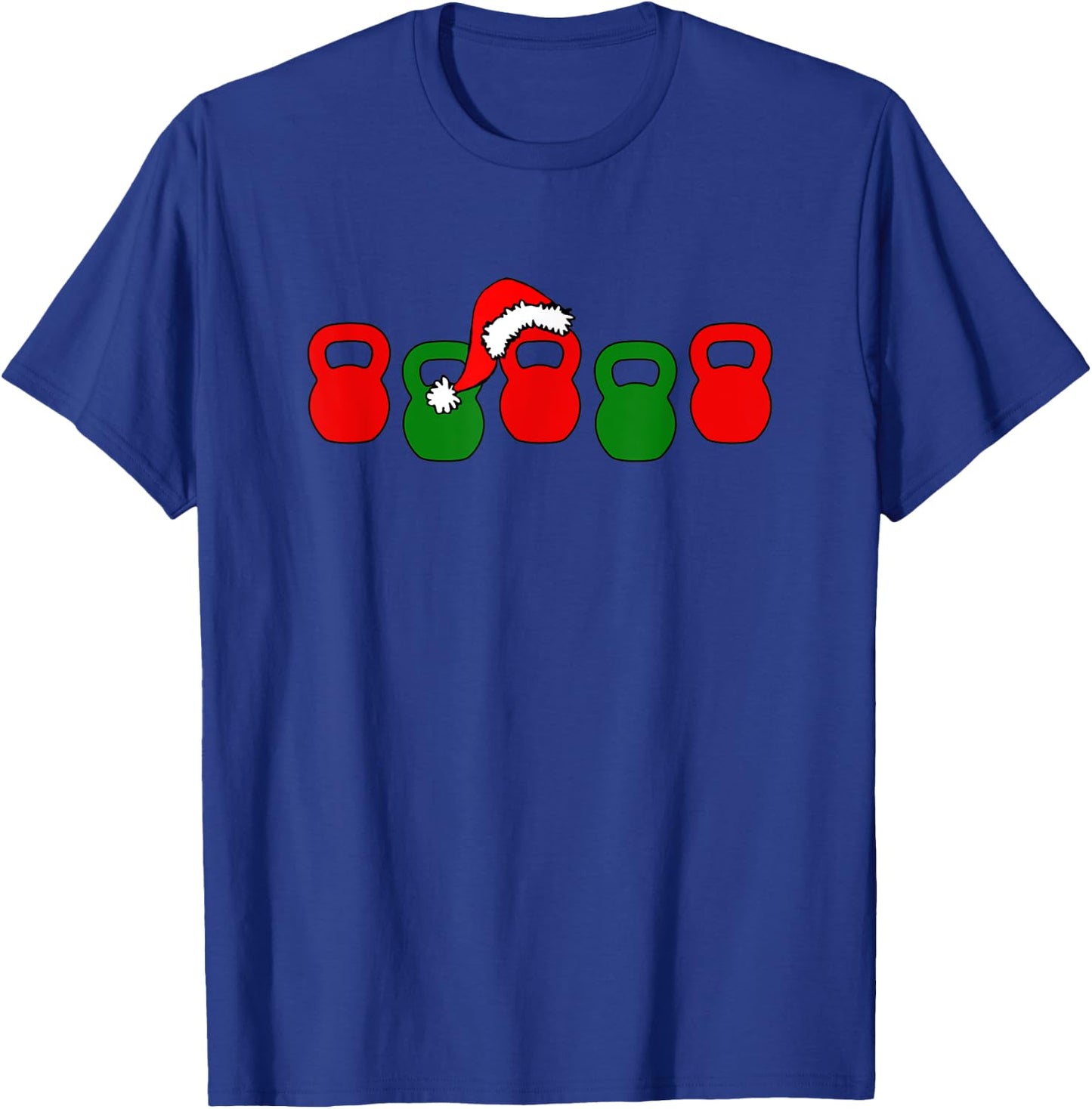 Kettlebells Santa Hat Christmas T-Shirt - T-Shirt | Royal