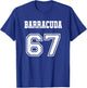 Jersey Style Barracuda 67 1967 Old School Muscle Car Fishing T-Shirt - T-Shirt | Royal
