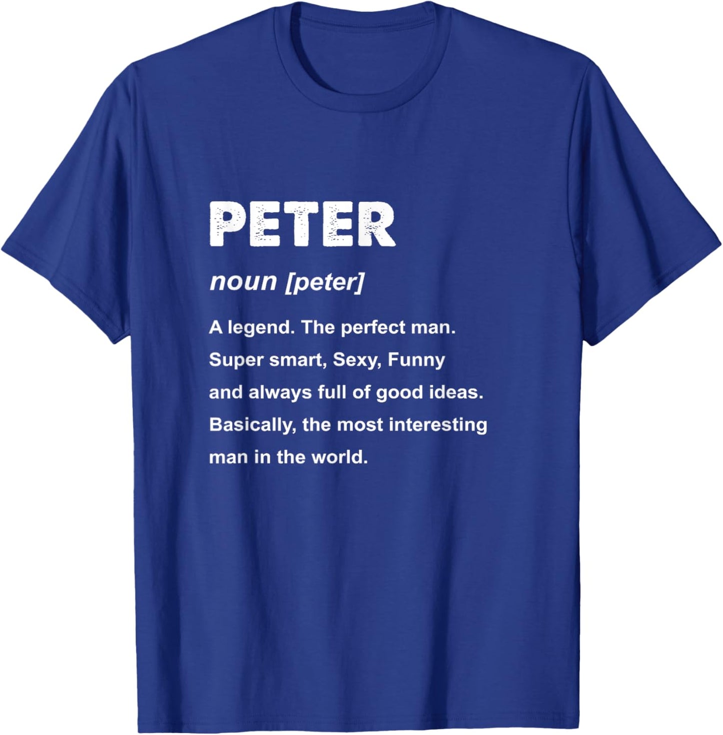 Peter Name T-Shirt - T-Shirt | Royal