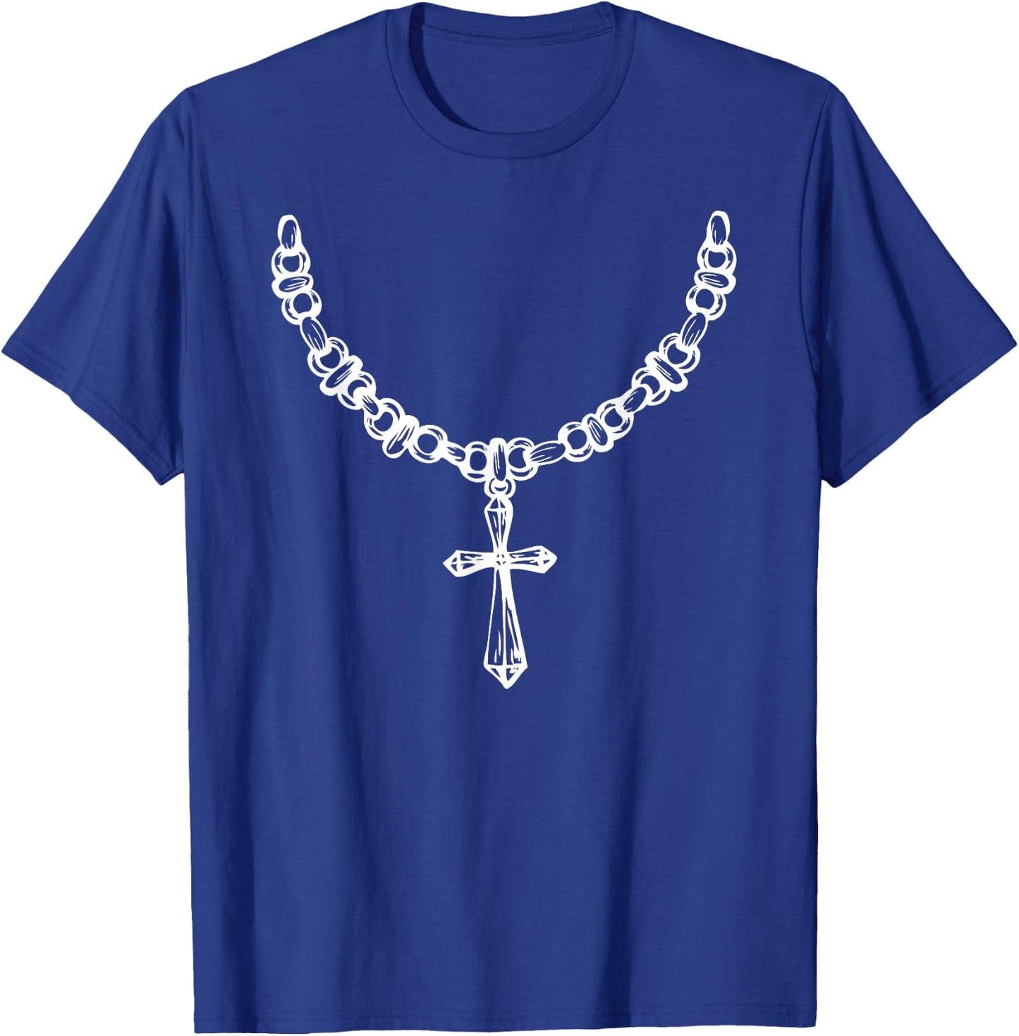 Mexican Rosary Beads Shirt Crucifix Chicano Cholo Lowrider T-Shirt - T-Shirt | Royal