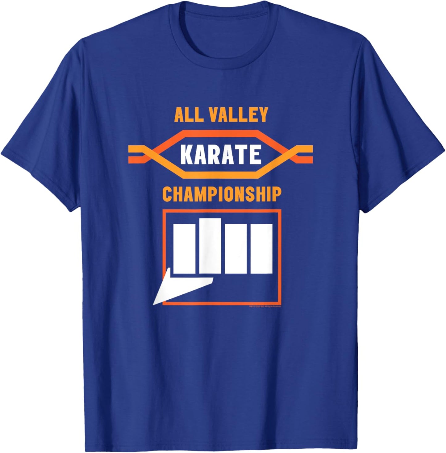 Cobra Kai All Valley Logo and Fist T-Shirt - T-Shirt | Royal