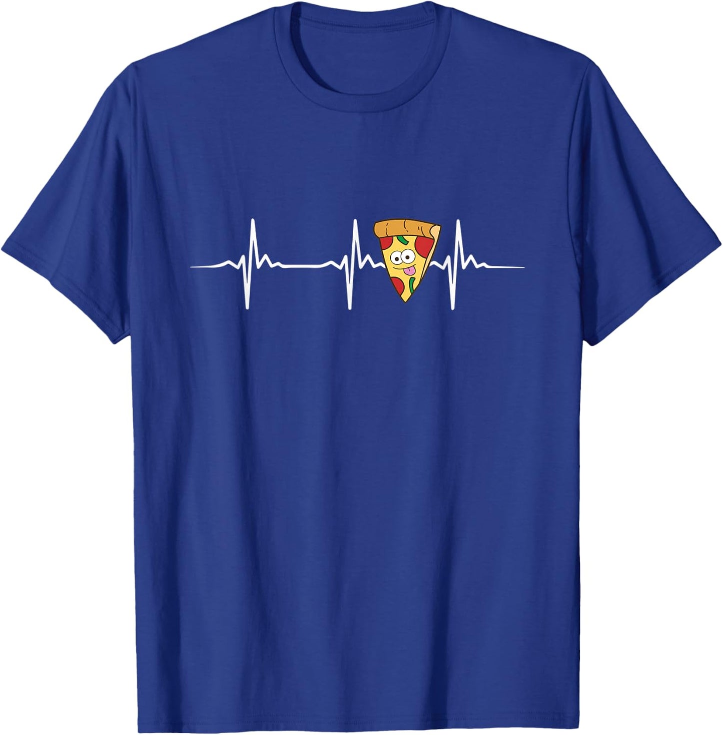 Pizza Heartbeat Pizza Lovers Funny Food Pizza T-Shirt - T-Shirt | Royal