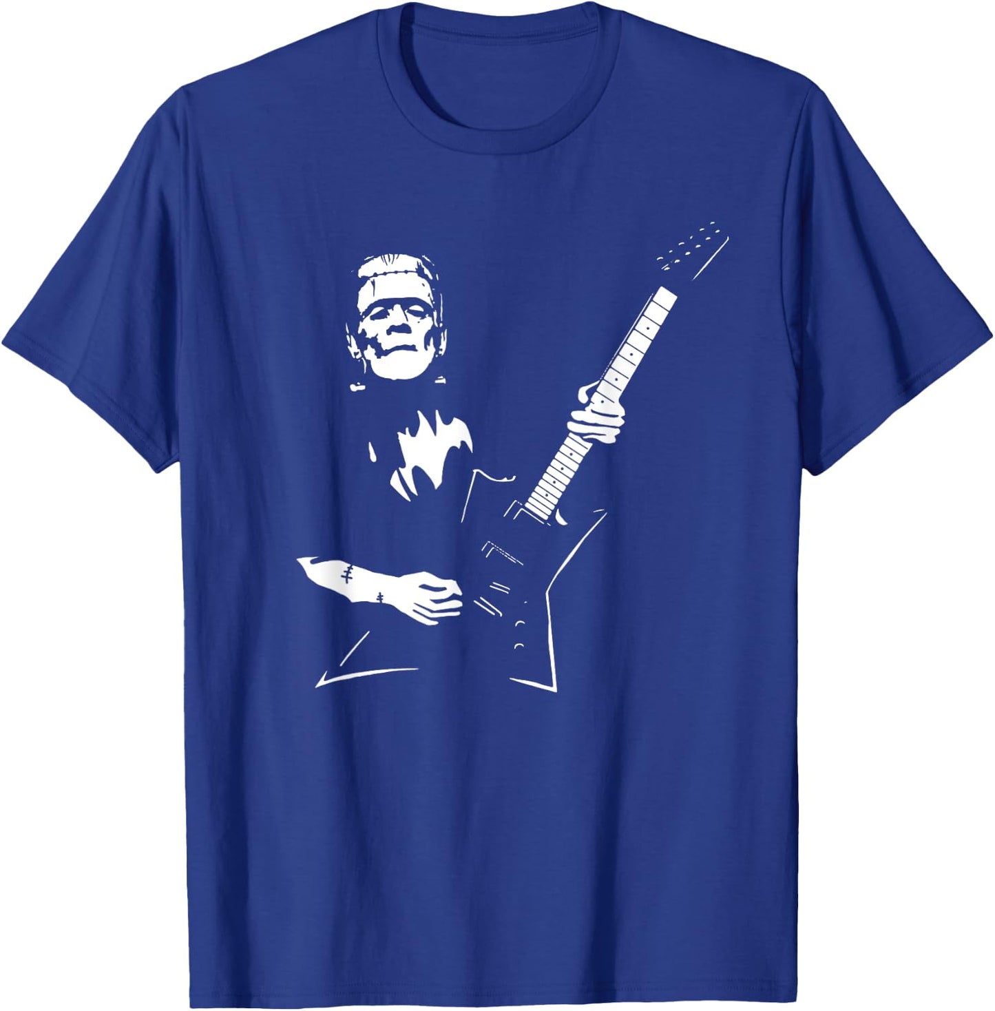 Frankenstein plays an electric guitar T-Shirt - T-Shirt | Royal
