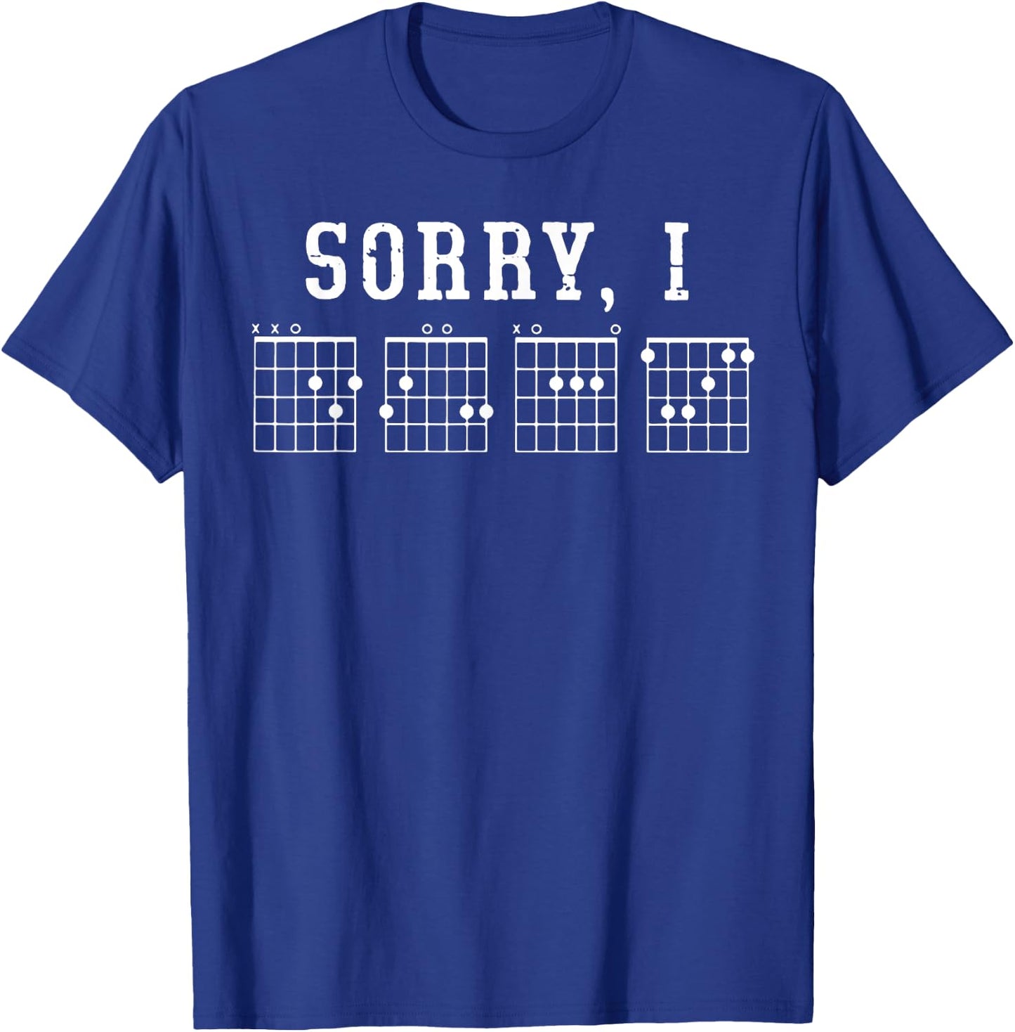 Sorry I Hidden Message Guitar Chords T-Shirt - T-Shirt | Royal