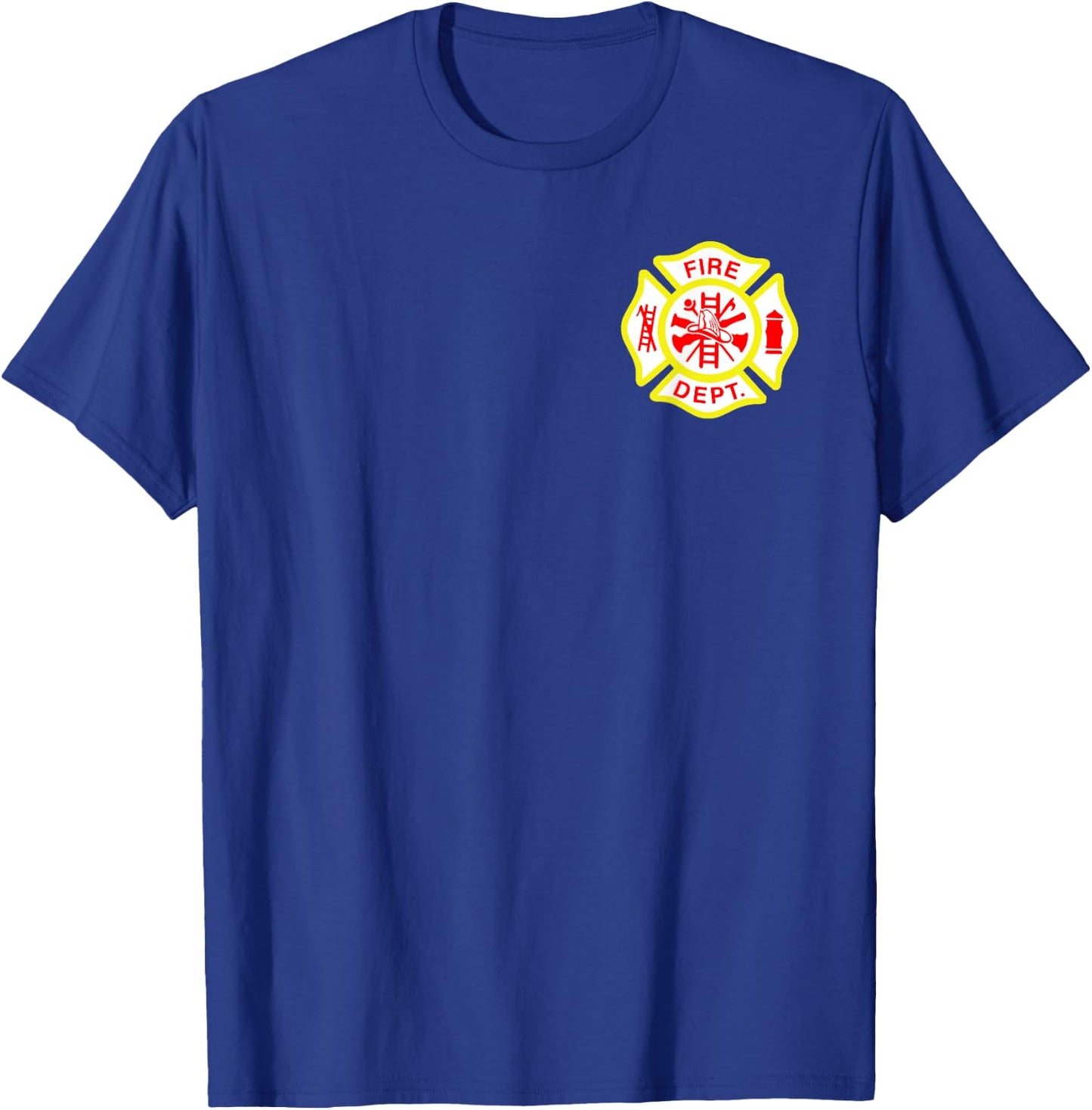 Fire Department Logo Uniform Fireman Symbol Firefighter Gear T-Shirt - T-Shirt | Royal