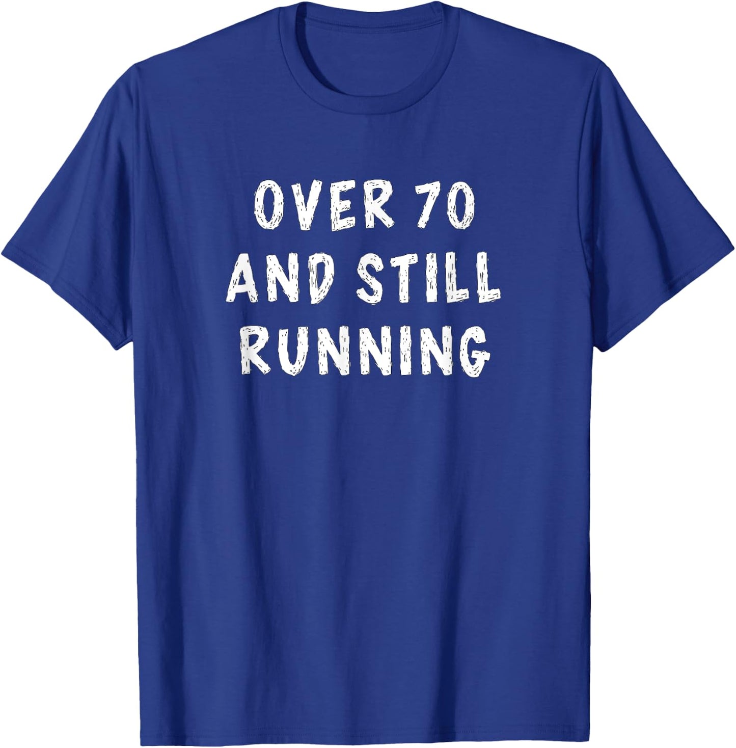 70th Birthday Older Runners Gifts Over the Hill 70 Running T-Shirt - T-Shirt | Royal