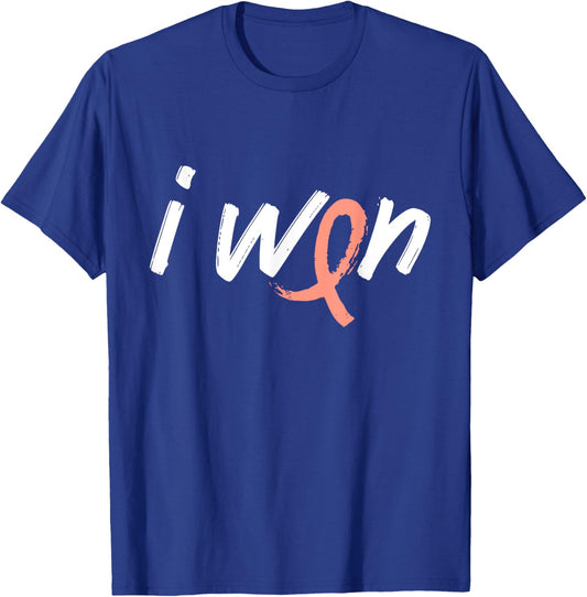 Endometrial Cancer Awareness - I Won Survivor Fighter T-Shirt - T-Shirt | Royal