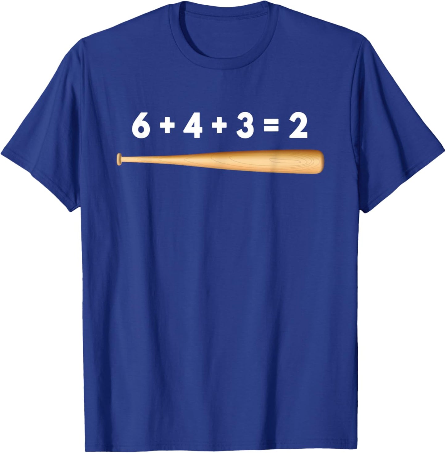 Baseball Math 6 4 3 2 Double Play Funny Baseball Mom, Dad T-Shirt - T-Shirt | Royal