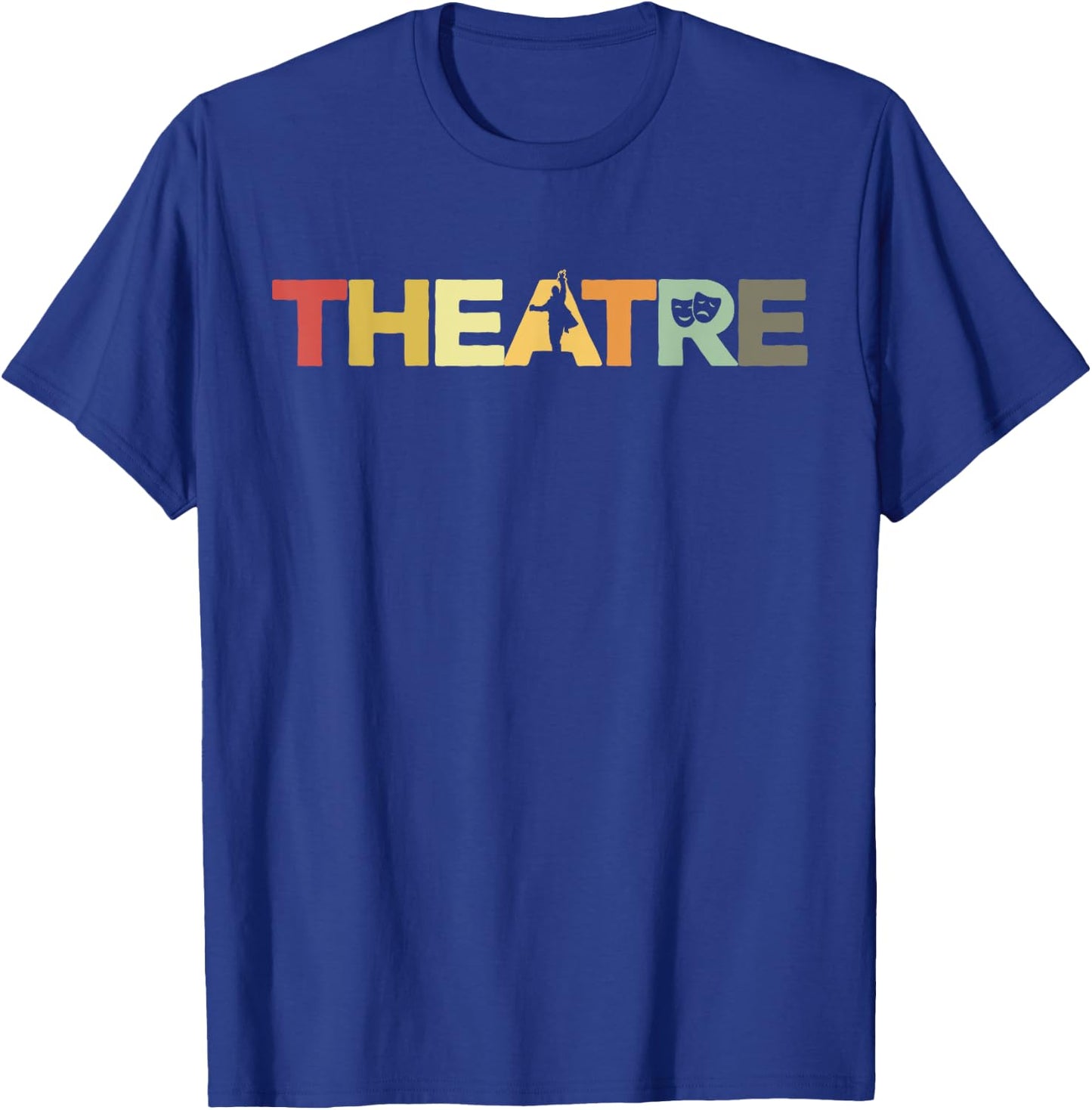 Retro Theatre Actor Rehearsal - Vintage Drama Theater T-Shirt - T-Shirt | Royal