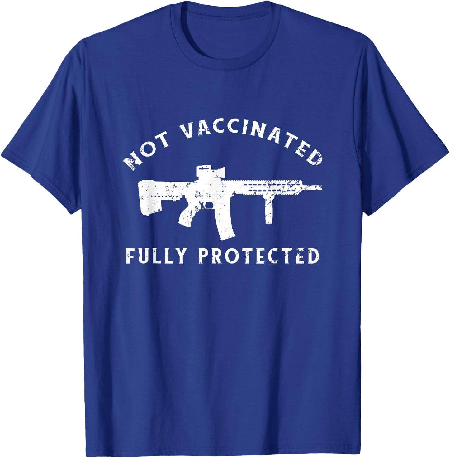 I Identify As Vaccinated Woke Anti-Vax Anti Vaccine Not Vaccinated Fully Protected 2A Anti Vax T-Shirt - T-Shirt | Royal