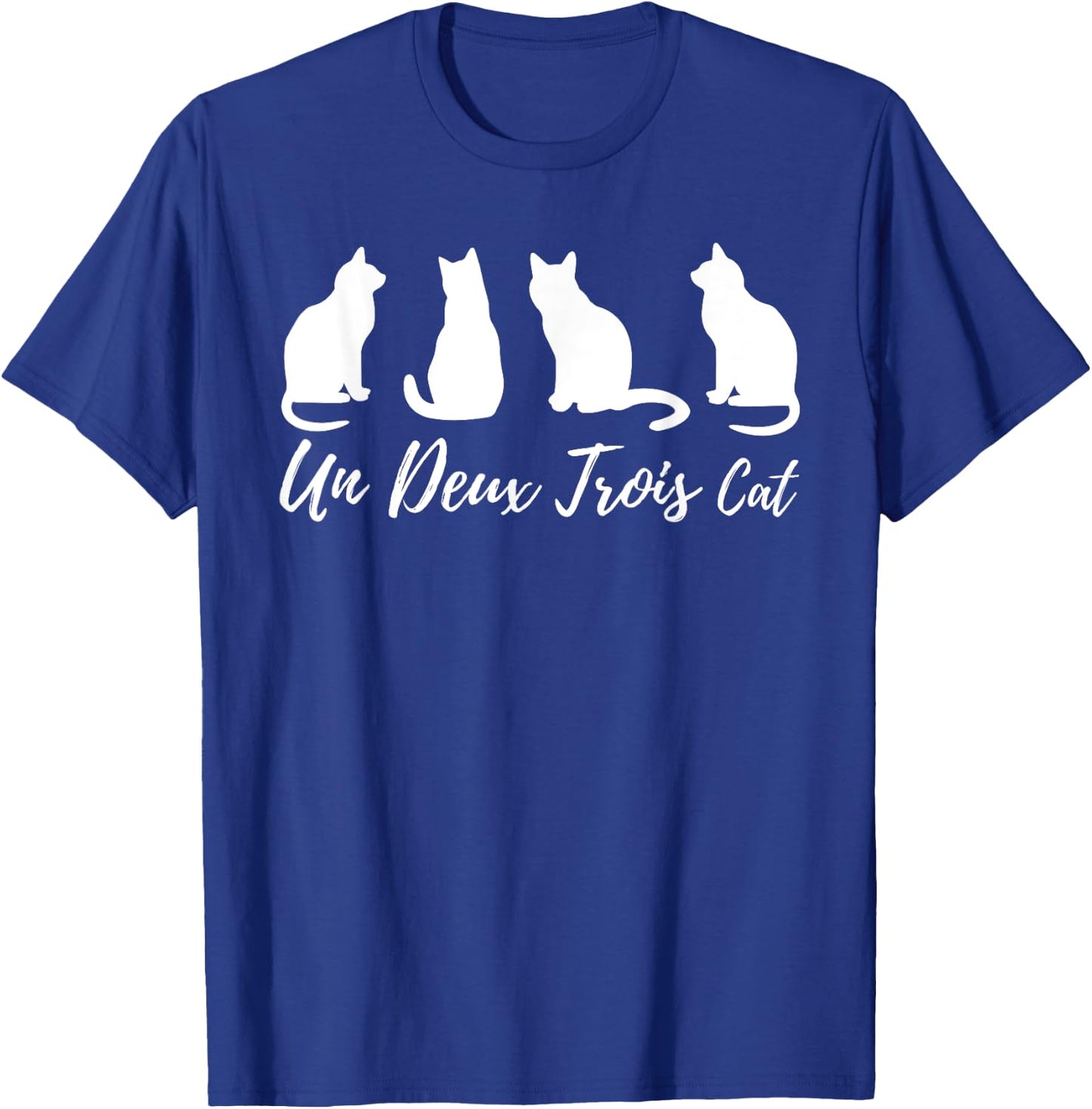 Funny Cat Lover Un Deux Trois Cat French Counting T-Shirt - T-Shirt | Royal
