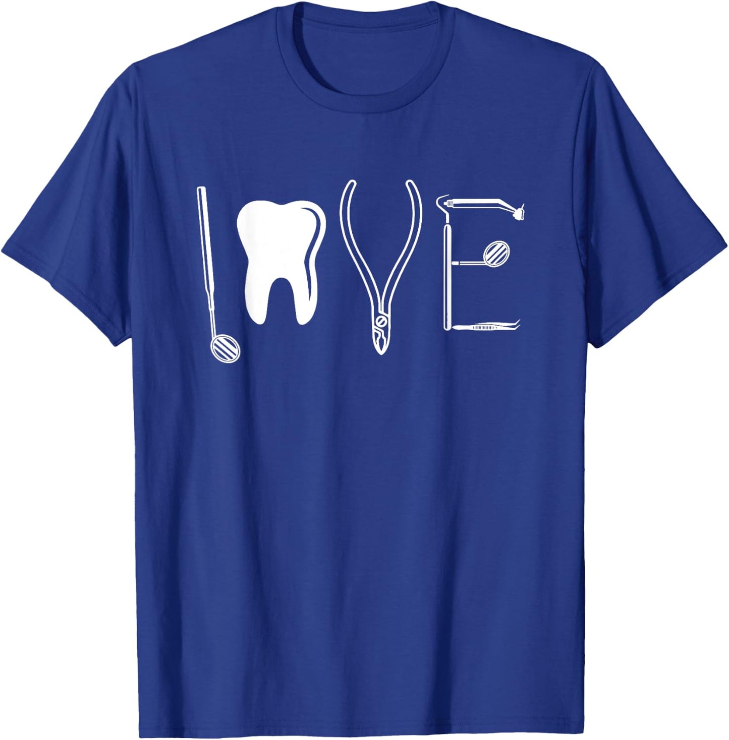 Cute Dental Tools Design Dental Hygienist Men Women Dentist T-Shirt - T-Shirt | Royal