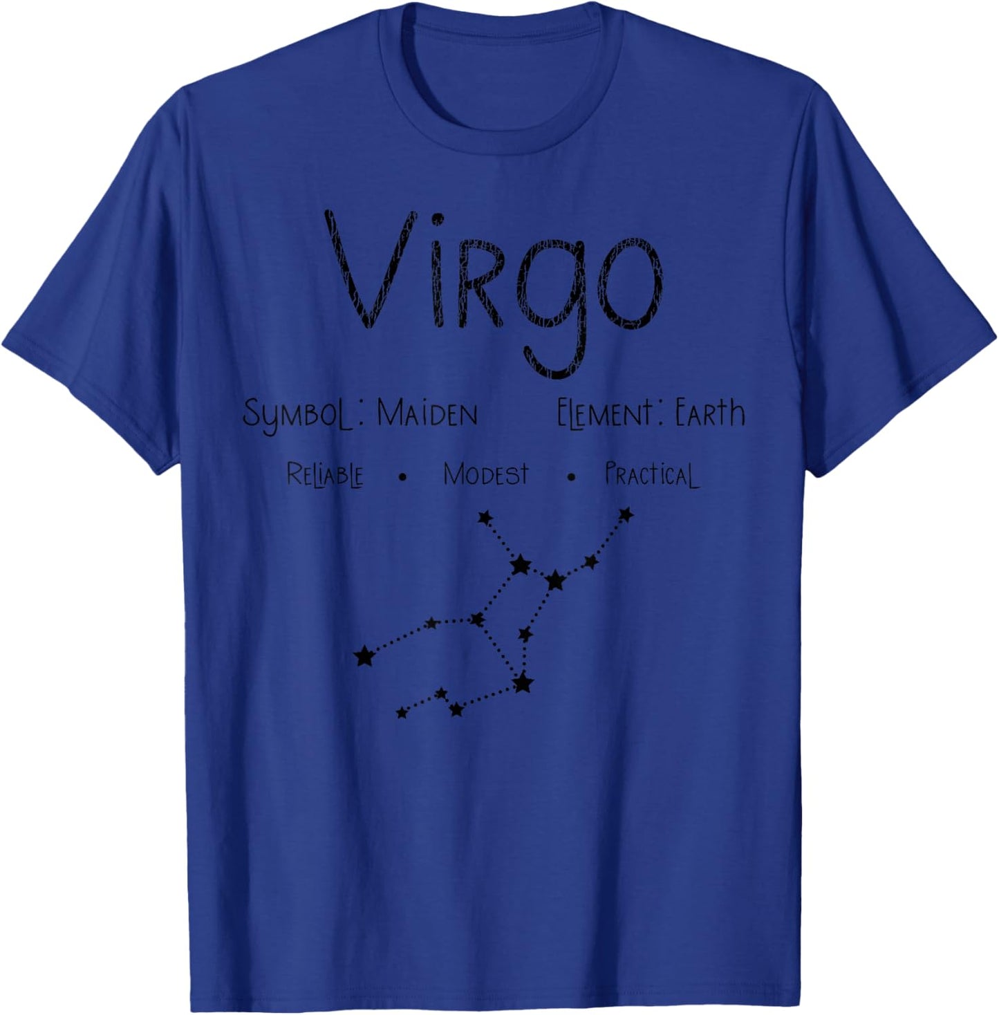Vintage Virgo Horoscope Astrology Star Sign Birthday Gift T-Shirt - T-Shirt | Royal