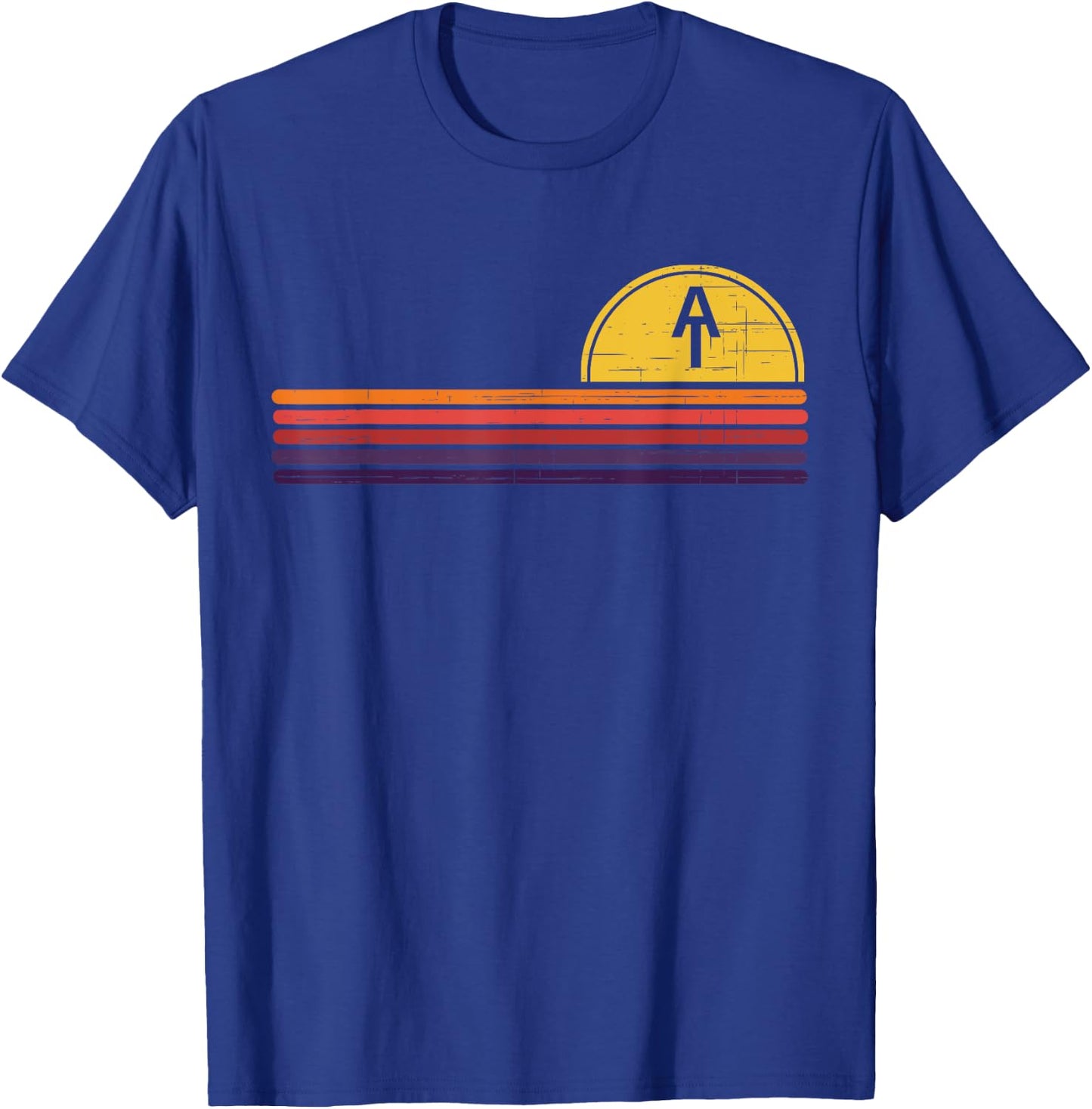 Vintage Appalachian Trail Horizontal Stripe Hiking T-Shirt - T-Shirt | Royal