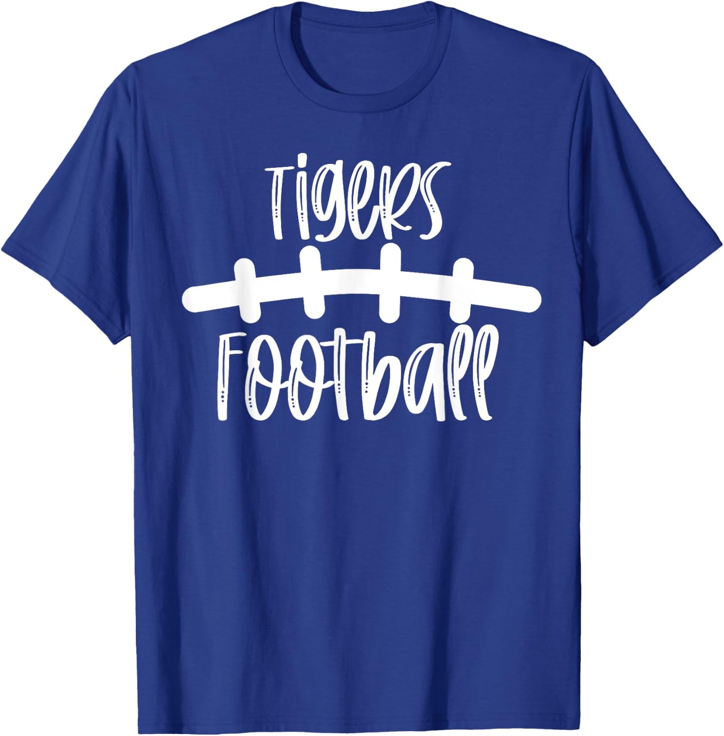 Tigers Football School Spirit Team Mascot Game Night T-Shirt - T-Shirt | Royal