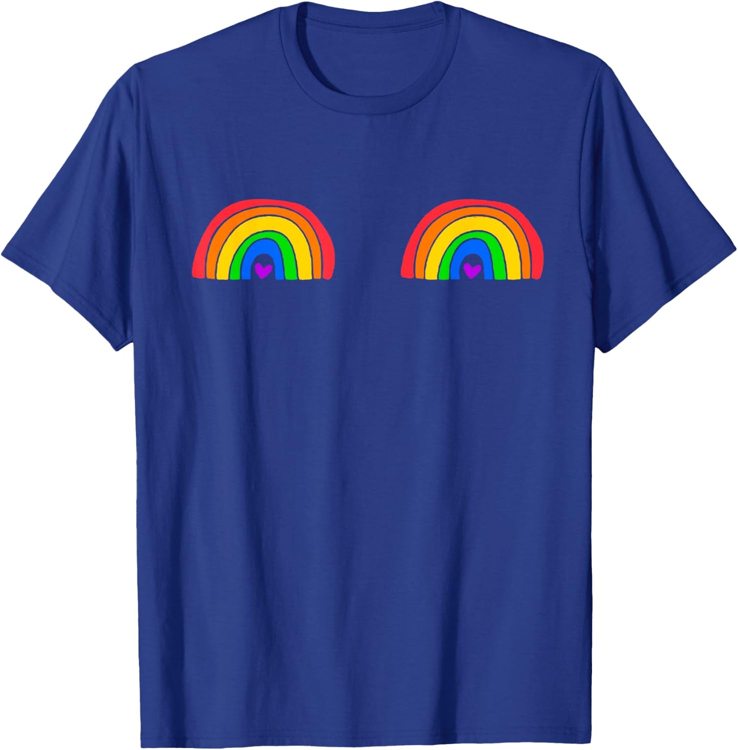 Rainbow Boobs Pride T-Shirt - T-Shirt | Royal