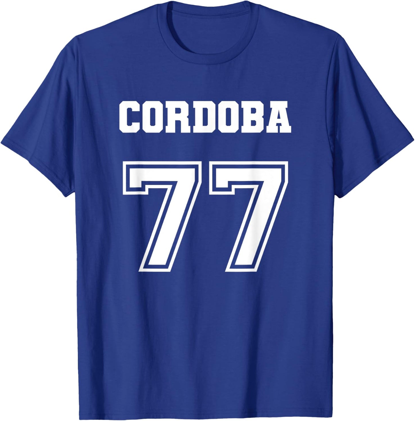 Jersey Style 1977 77 Cordoba Classic Muscle Car Lowrider T-Shirt - T-Shirt | Royal