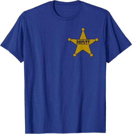 Sheriff Deputy Shirt Badge Costume T-Shirt - T-Shirt | Royal