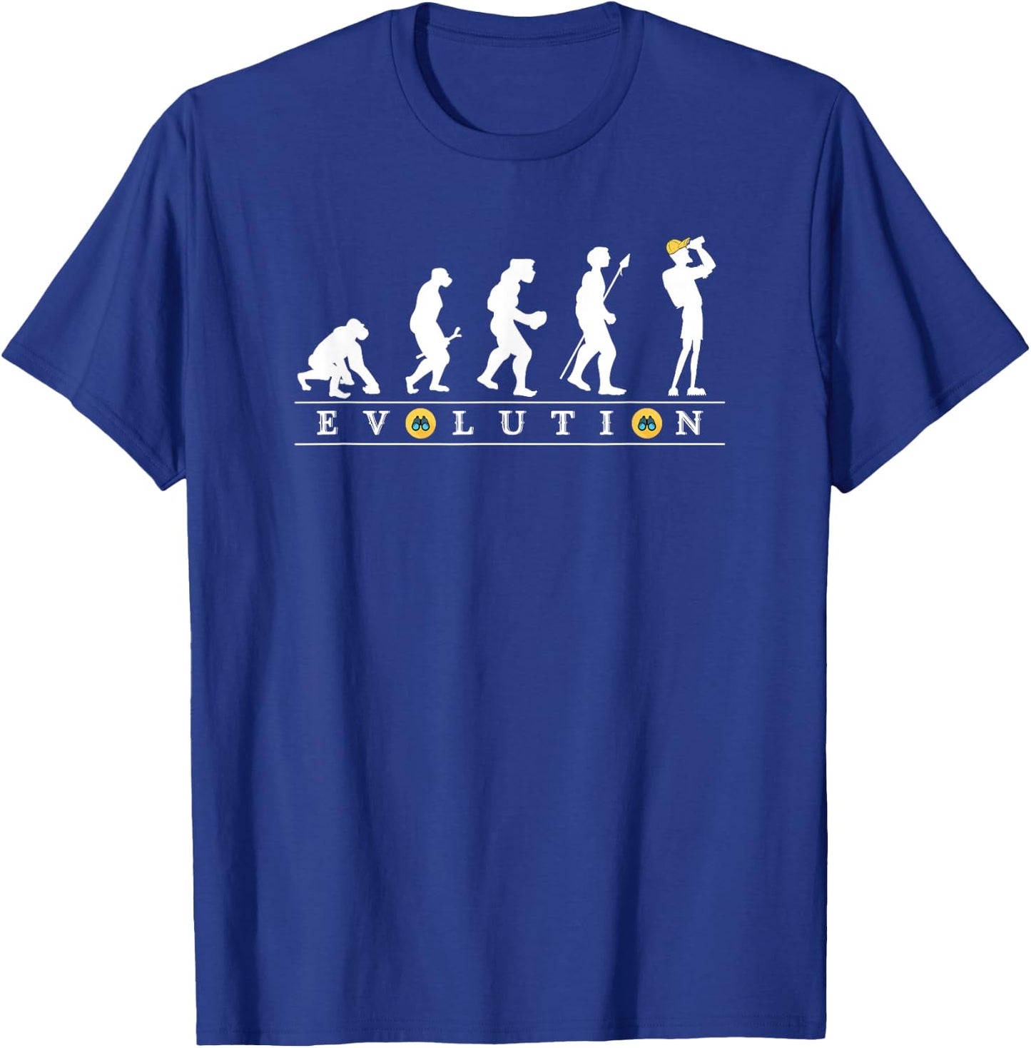 Birdwatcher Funny Evolution Bird Watching for birding birder T-Shirt - T-Shirt | Royal