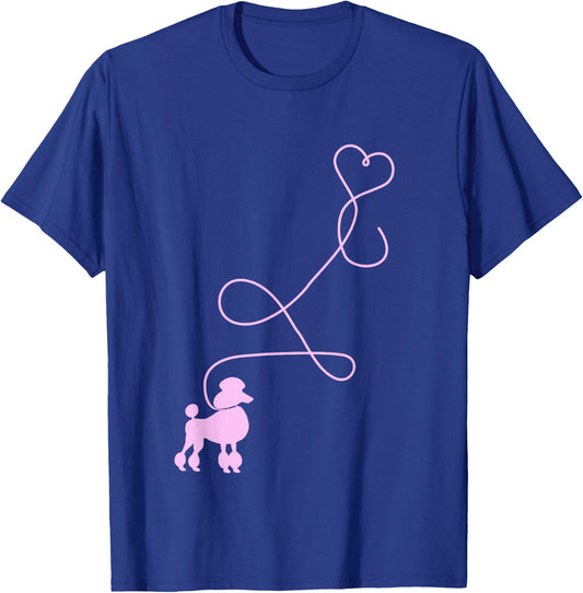 50s Sock Hop Costume Dog Pink Poodle Heart 1950s Top Women Kids T-Shirt - T-Shirt | Royal