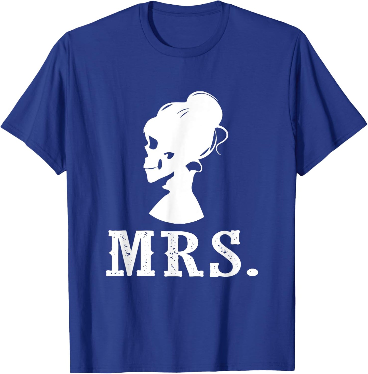 Mrs. Halloween or Day Of The Dead Wedding Bride T-Shirt - T-Shirt | Royal