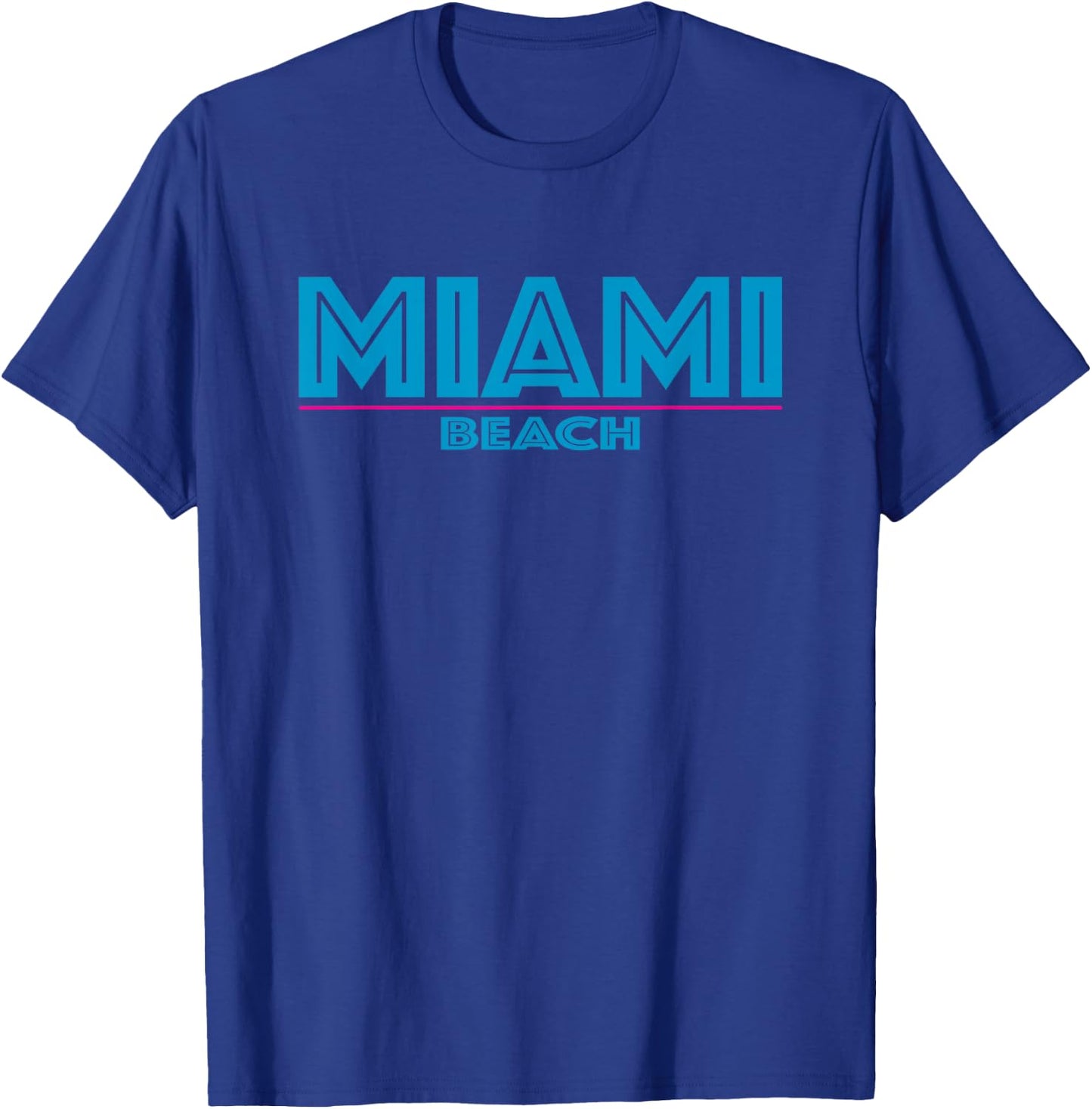 Retro Miami Beach Florida Graphic Men Women Girls Kids T-Shirt - T-Shirt | Royal