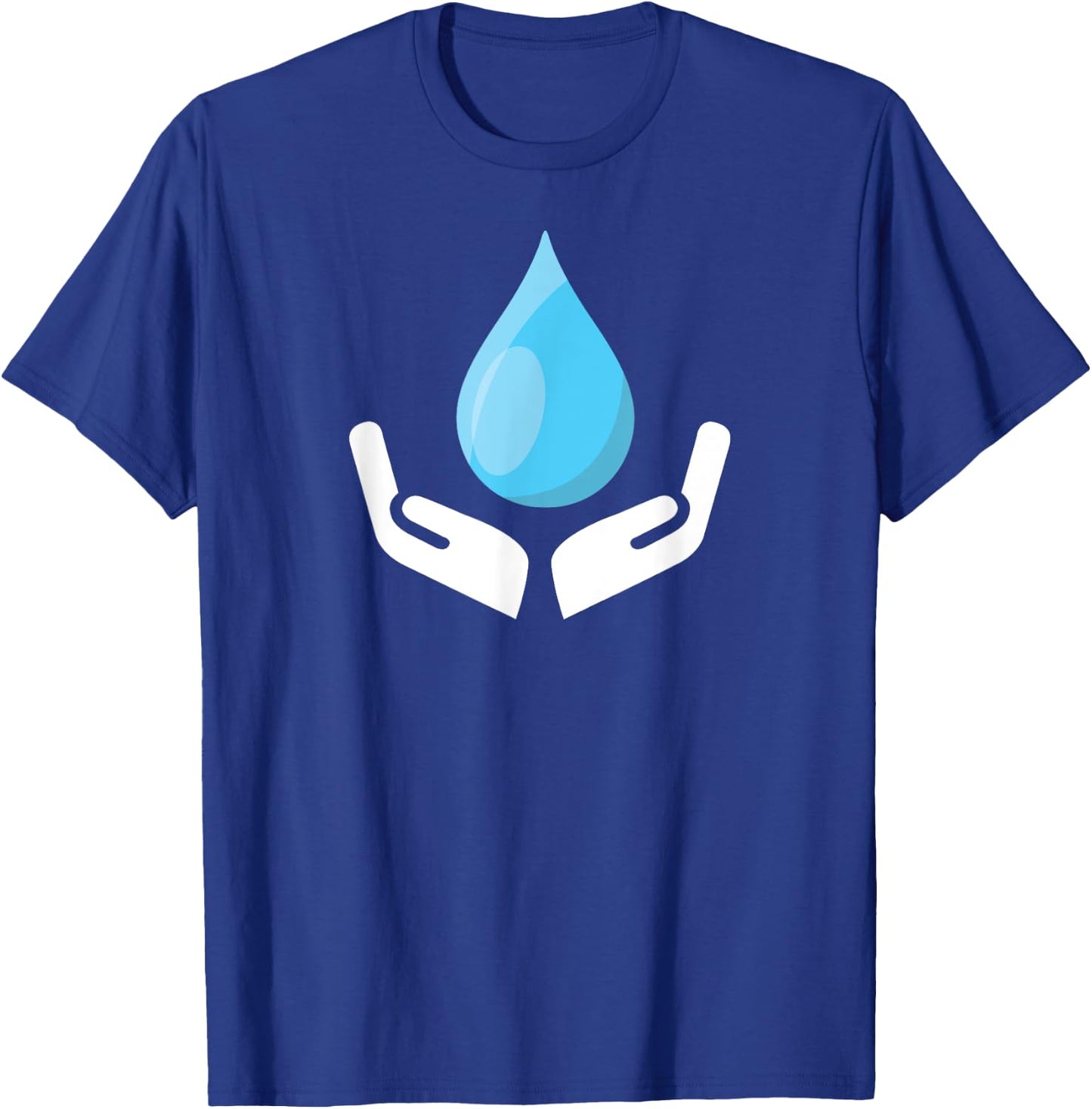 International World Water day Hands with Waterdrop T-Shirt - T-Shirt | Royal