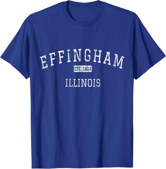Effingham Illinois IL Vintage T-Shirt - T-Shirt | Royal