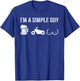 I like Beer and Motorcycles I'm A Simple Guy T-Shirt - T-Shirt | Royal