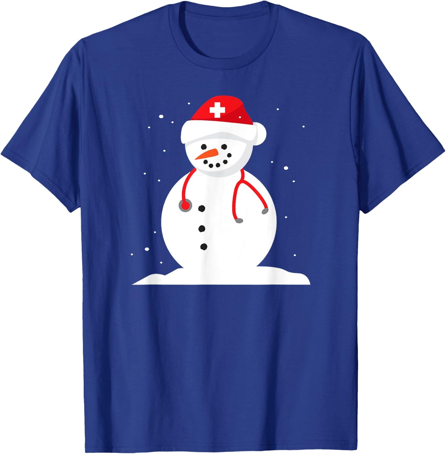 Snowman Nurse Cute Christmas Winter Holiday Snow Gift T-Shirt - T-Shirt | Royal
