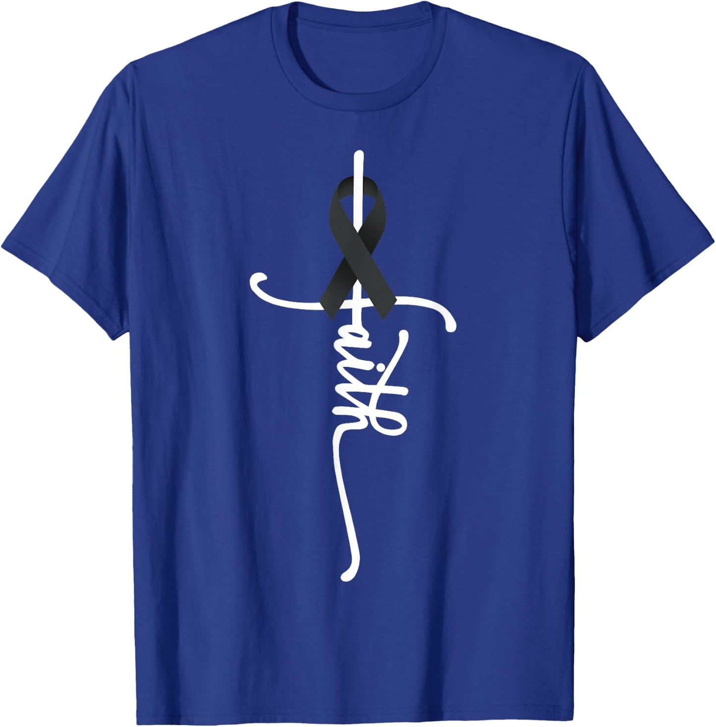 Skin Cancer Faith Melanoma Skin Cancer Awareness May Support T-Shirt - T-Shirt | Royal