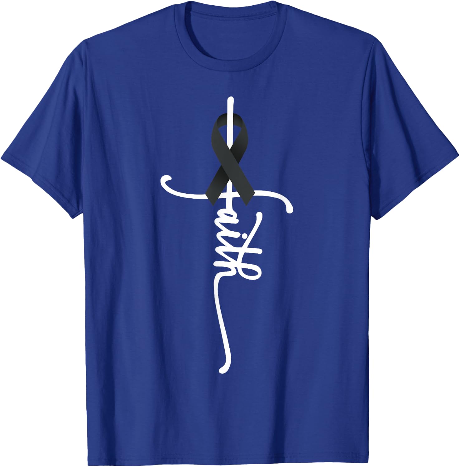 Skin Cancer Faith Melanoma Skin Cancer Awareness May Support T-Shirt - T-Shirt | Royal
