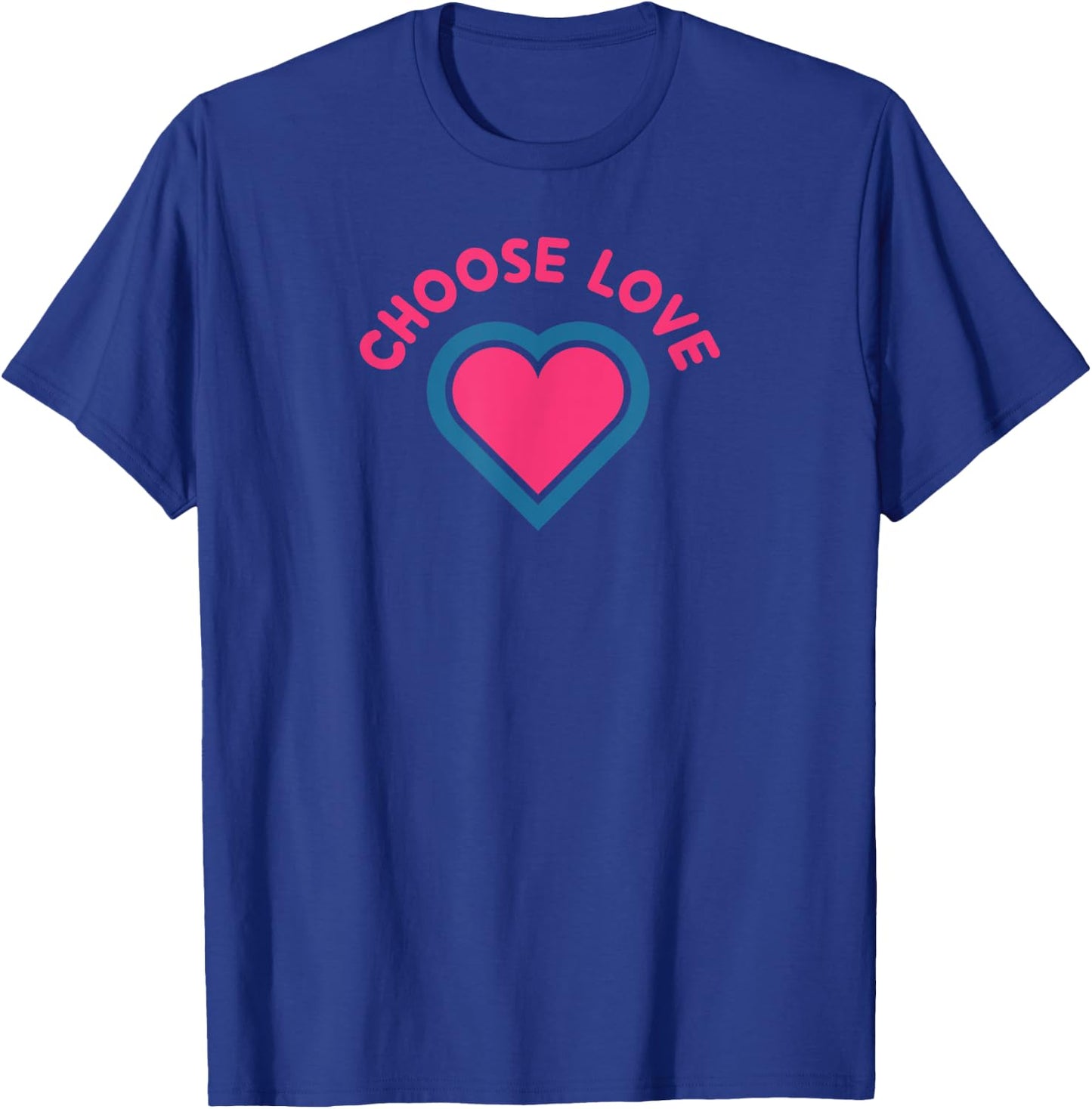 Awesome College Stuff Always CHOOSE LOVE - Women's Black Short Sleeve Modern Funny Love Design - Small T-Shirt - T-Shirt | Royal