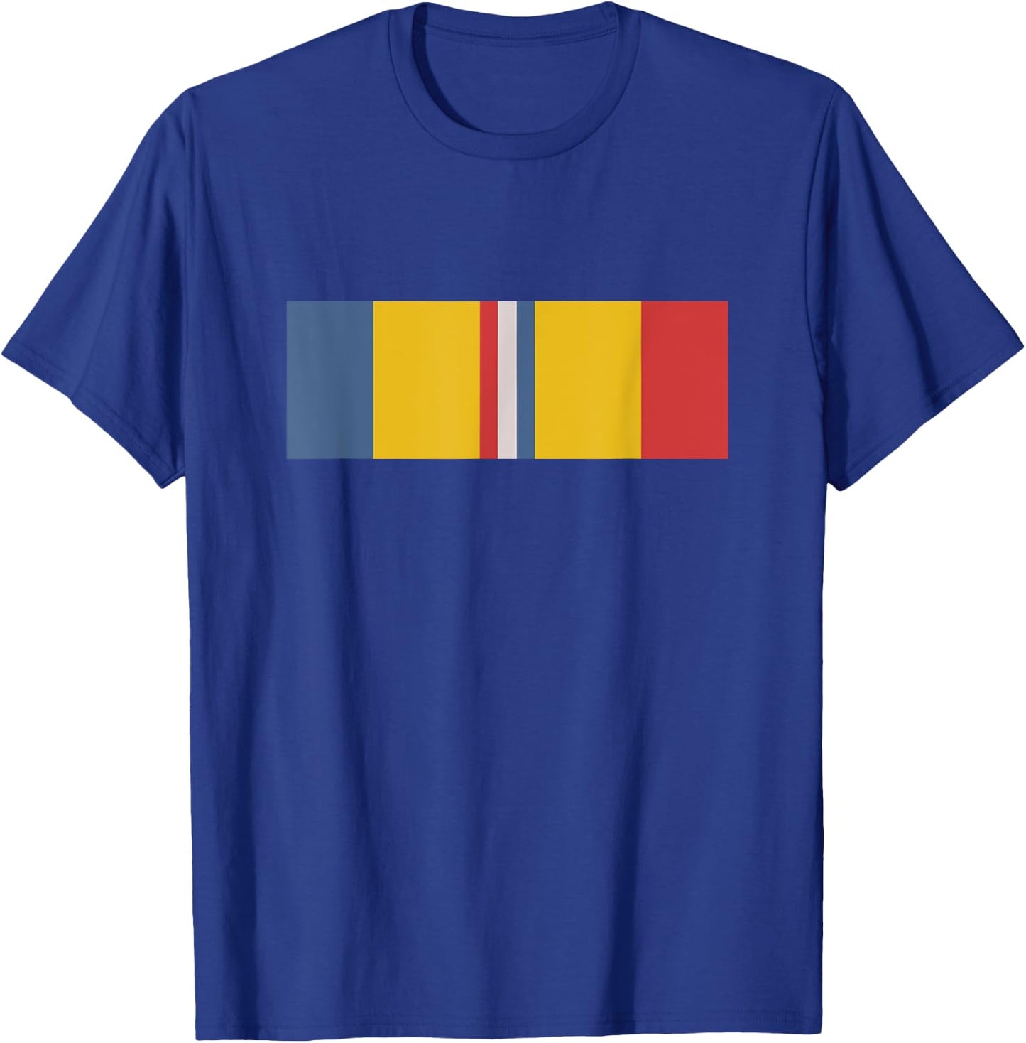 Vintage Combat Action Ribbon - Veteran T-Shirt - T-Shirt | Royal