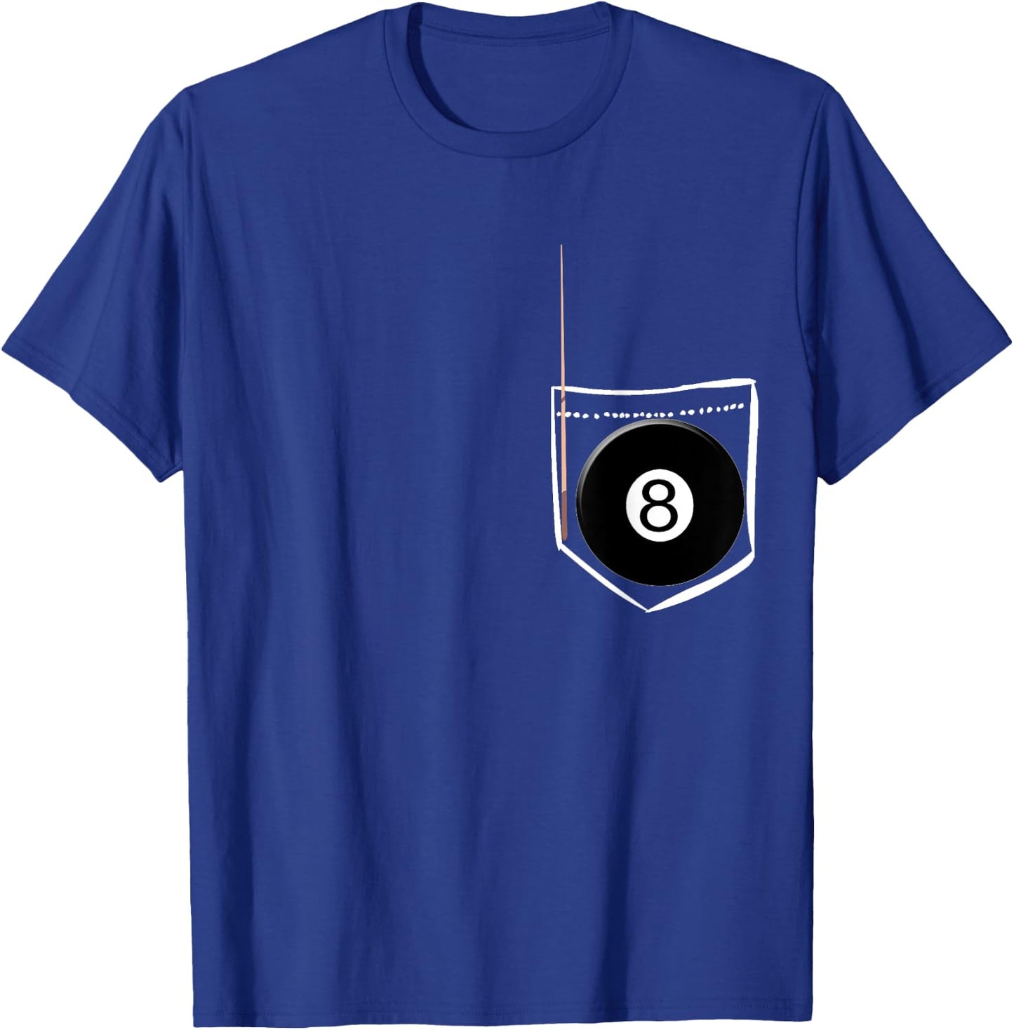 Billiard Pocket 8 Balls Cues Pool Snooker T-Shirt - T-Shirt | Royal
