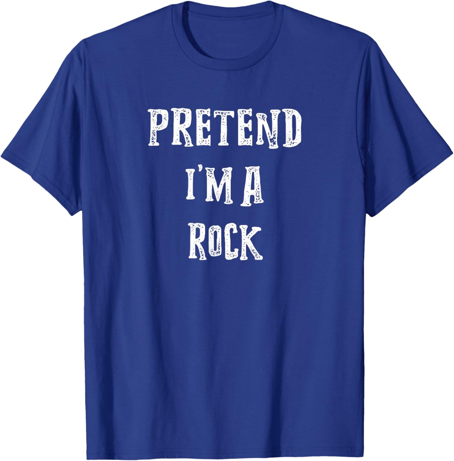 Pretend I'm A Rock Halloween Costume Couples Matching T-Shirt - T-Shirt | Royal